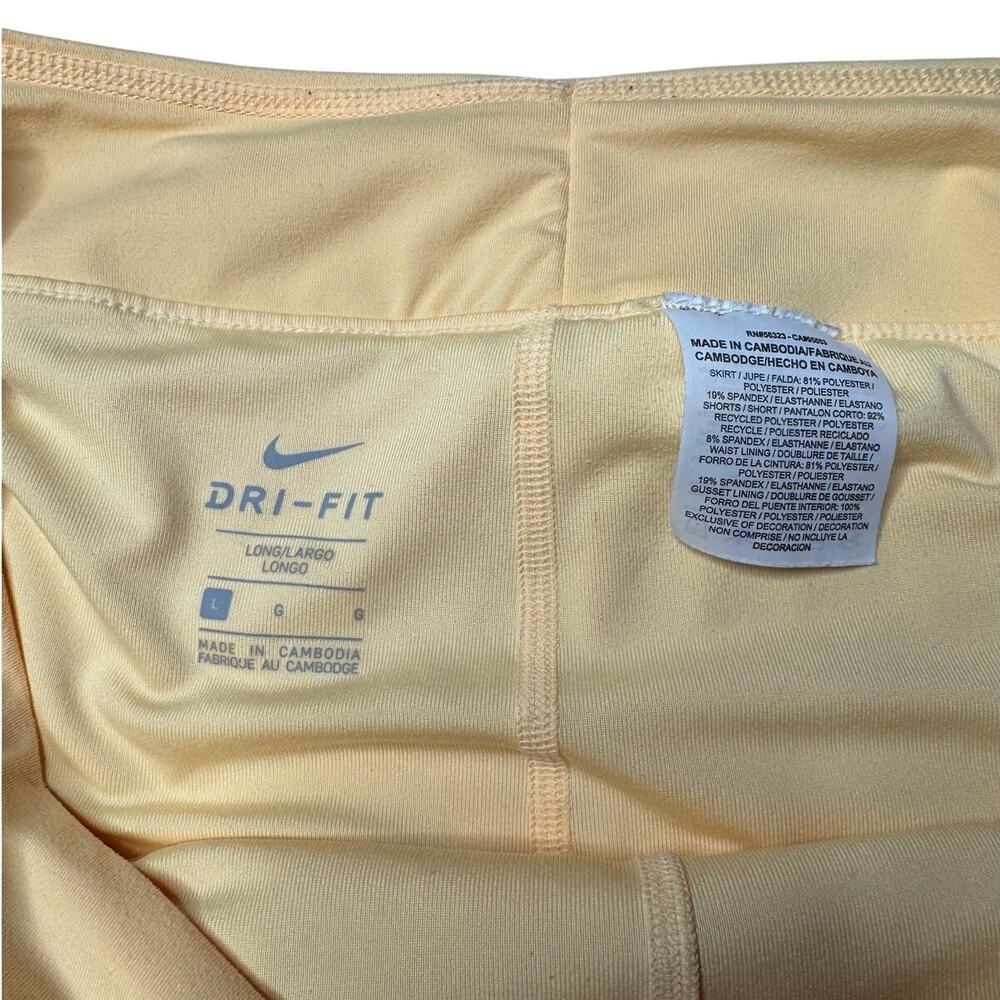 Nike Yellow Dri-Fit Athletic Skort Built-in Shorts Large - Picture 7 of 9